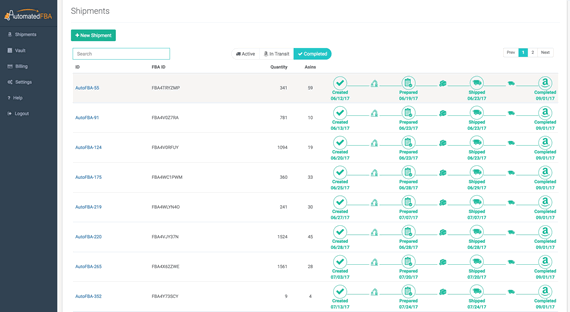 Automated FBA screenshot