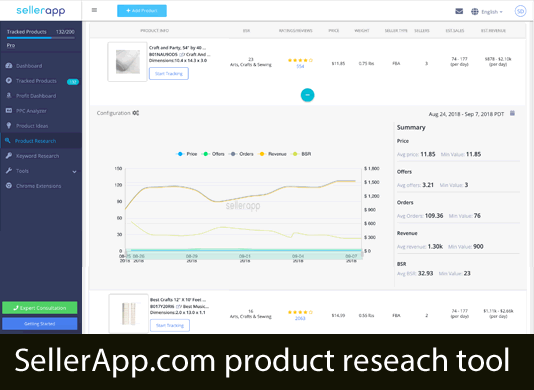 sellerprime product research screenshot