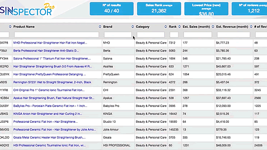 asinspector product data