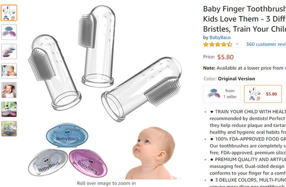 babybaus finger tooth brush