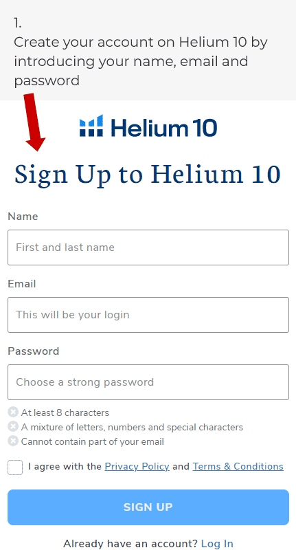 1 - how to apply helium 10 discount code - register on helium 10