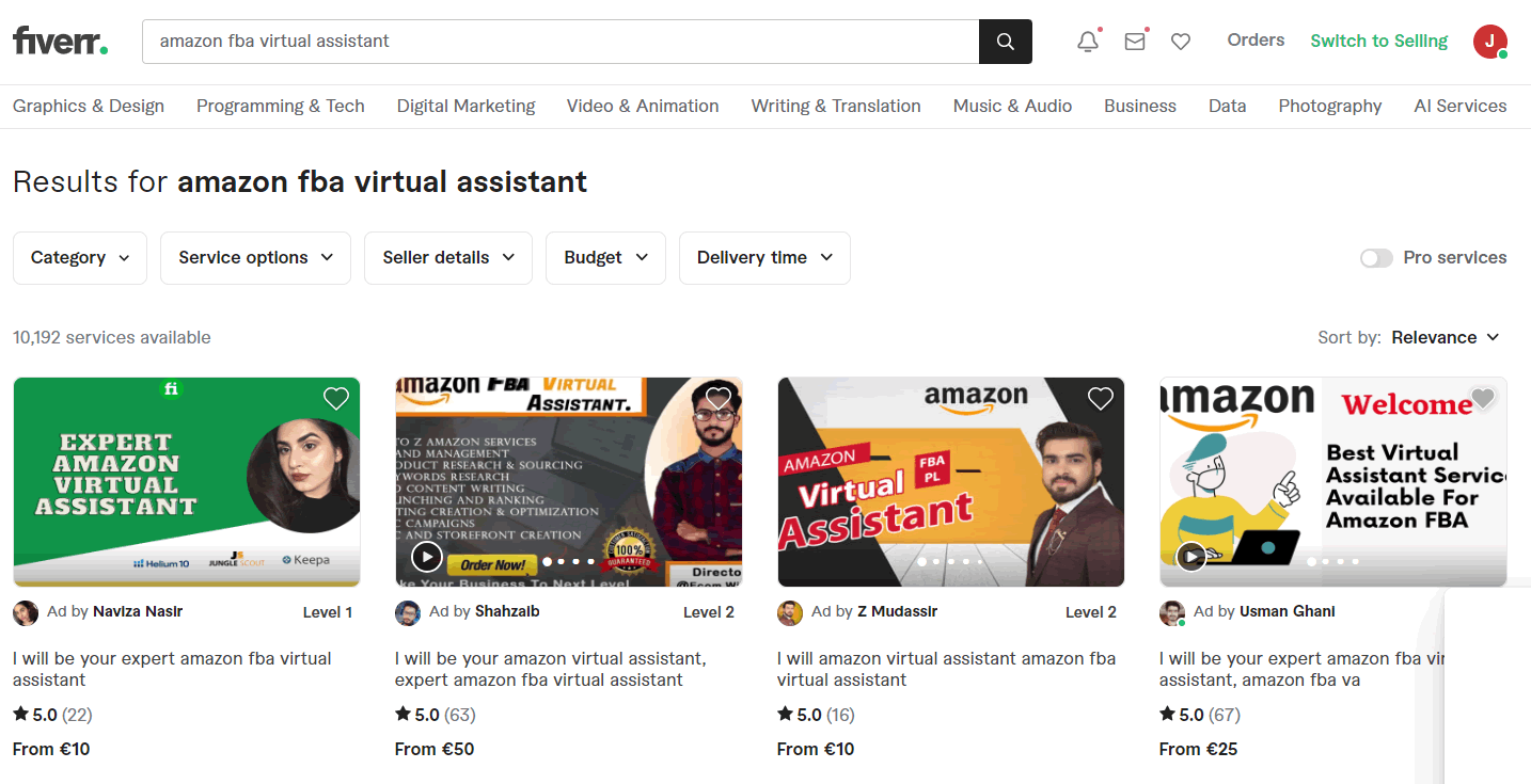 fiverr amazon fba virtual assistant