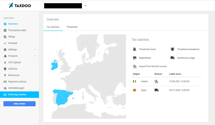 taxdoo dashboard