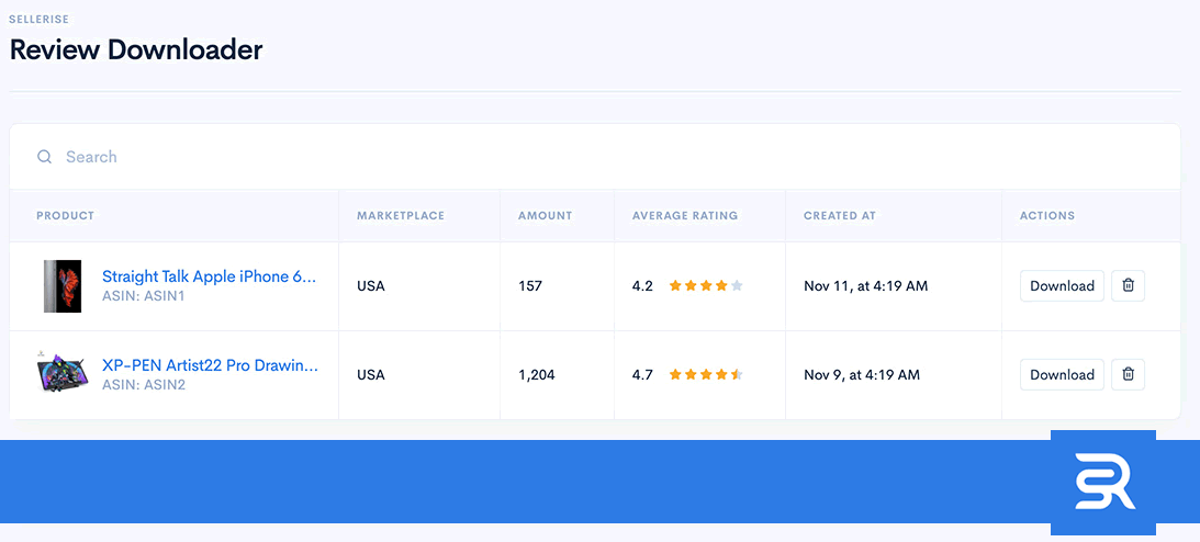 sellerise review downloader