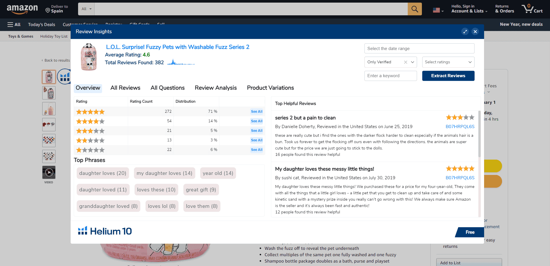 helium 10 chrome extension review insights