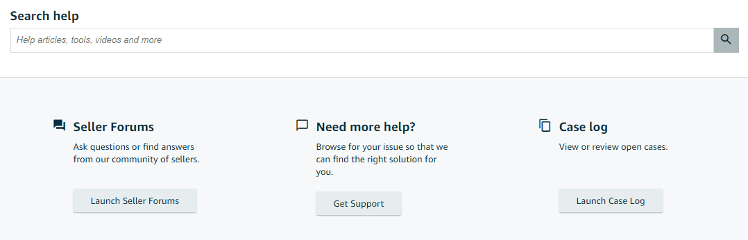 Amazon Seller customer service contact forms