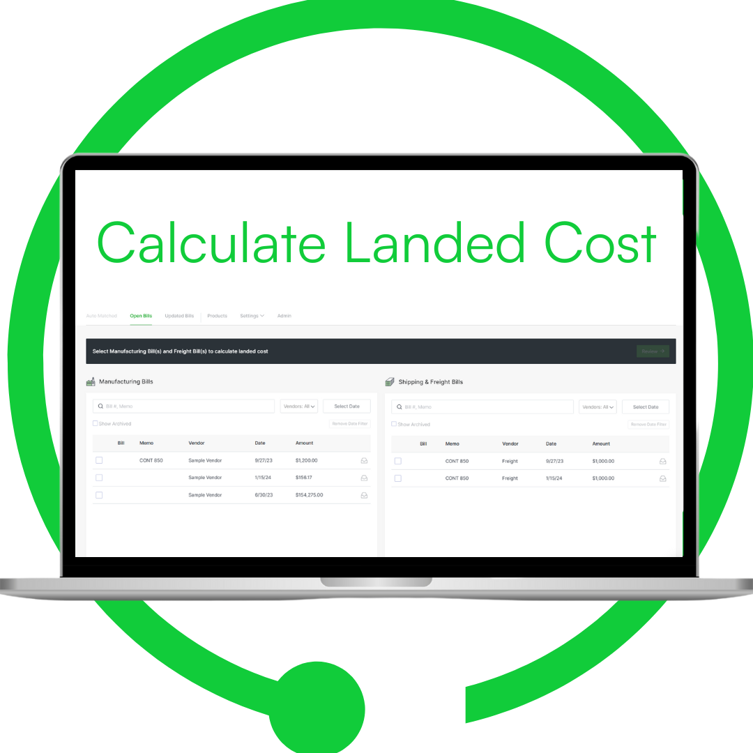 ConnectBooks_ Calculate Landed Cost