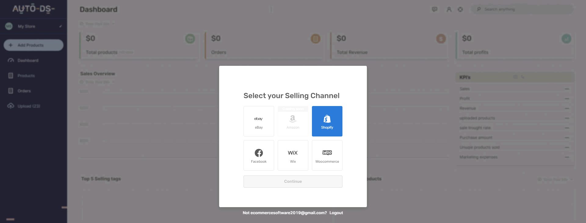 autods setup dashboard