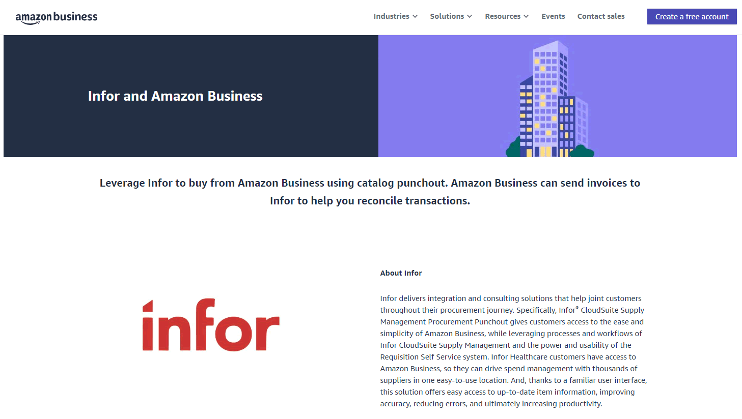 infor partnership with amazon business