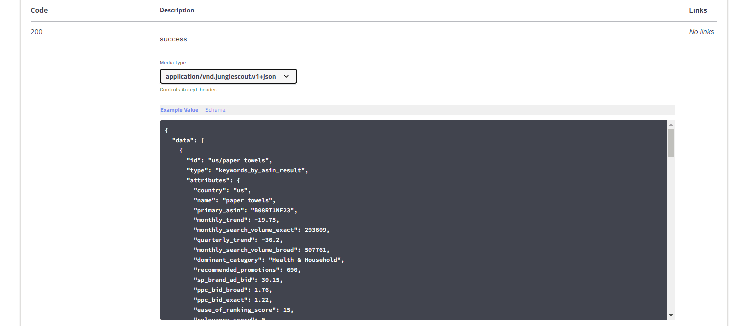 jungle scout API console